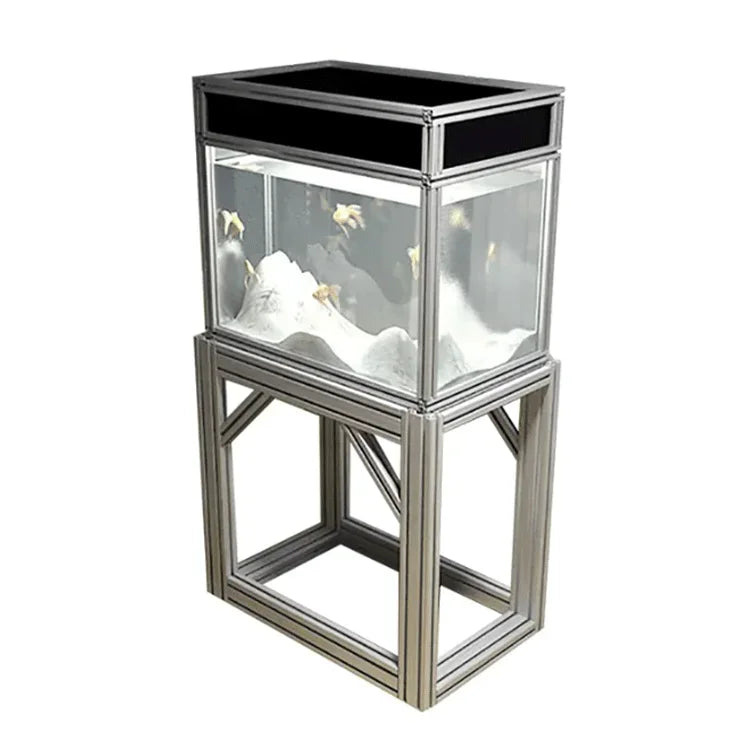 Aluminum fish tank 1000 gallon tank professional customizable glass aquarium black silver acrylic frame aquariums & accessories