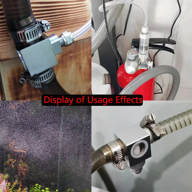 Metal Aquarium CO2 External atomizer, with bubble counter atomizer, super diffuser outside the fish tank, for aquatic plants