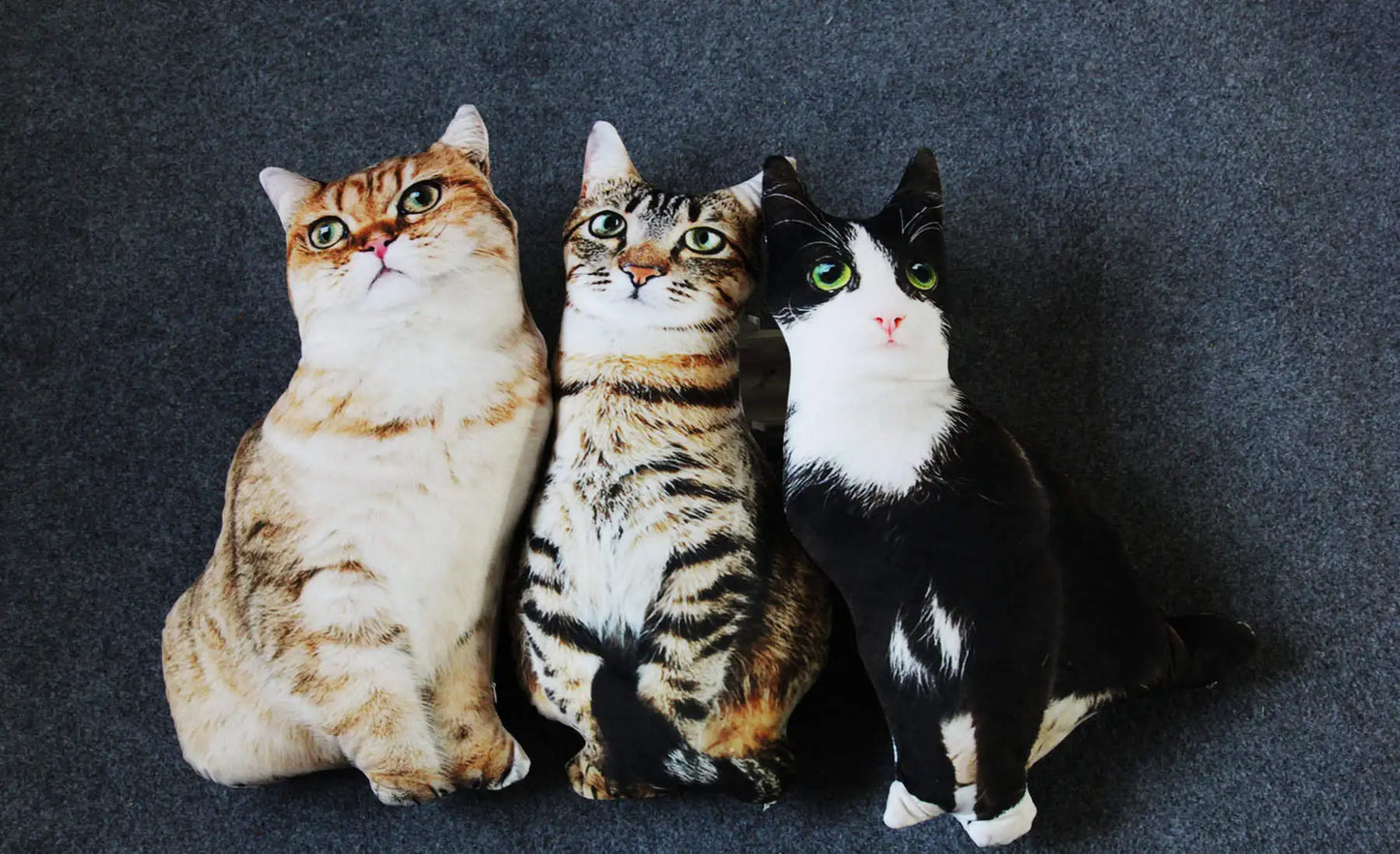 50cm Cute Lifelike 3D Cat Dog Plush Toys Stuffed Soft Animal Doll Simulation Sleep Pillow Sofa Cushion Home Decor Gift