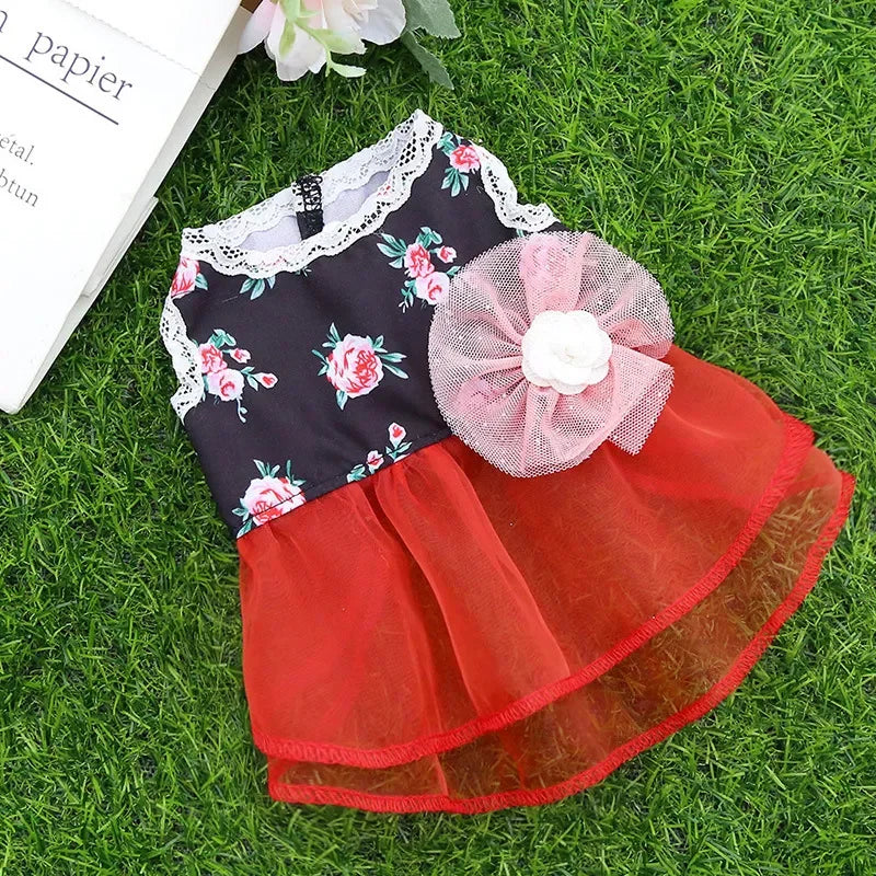 2024 Summer Dress for Dog Pets Clothes Chihuahua Wedding Dress Skirt Cloth Accessory Dog Pet Dress Supplies Hanbok Cat Costume