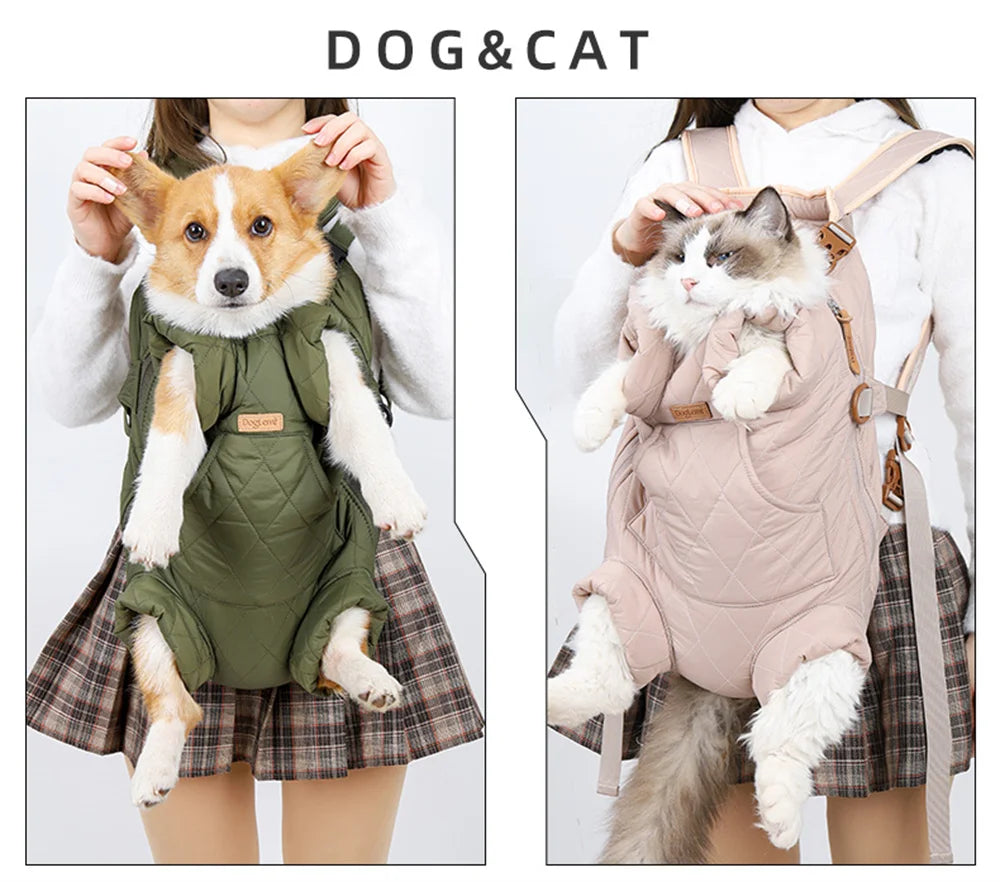 Travel Riding Cat Carrier Bag Winter Warm Pet Carrying Backpack for Cats mascotas Accessories Sphynx Supplies Transportin Gatos