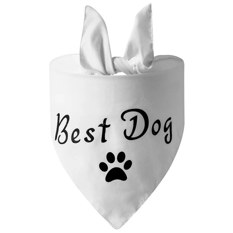 Dog Wedding Bandana Pet Triangle Bib White Scarf Neckerchief Engagement Announcemet She Said Yes My Humans are Getting Married