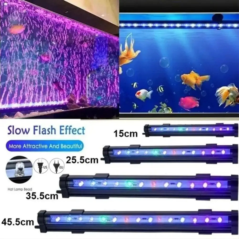 Fish Tank LED Bubble Light Colorful Light With Aquarium Remote Control Color Changing Bubble Light LED Diving Light Fish Tank