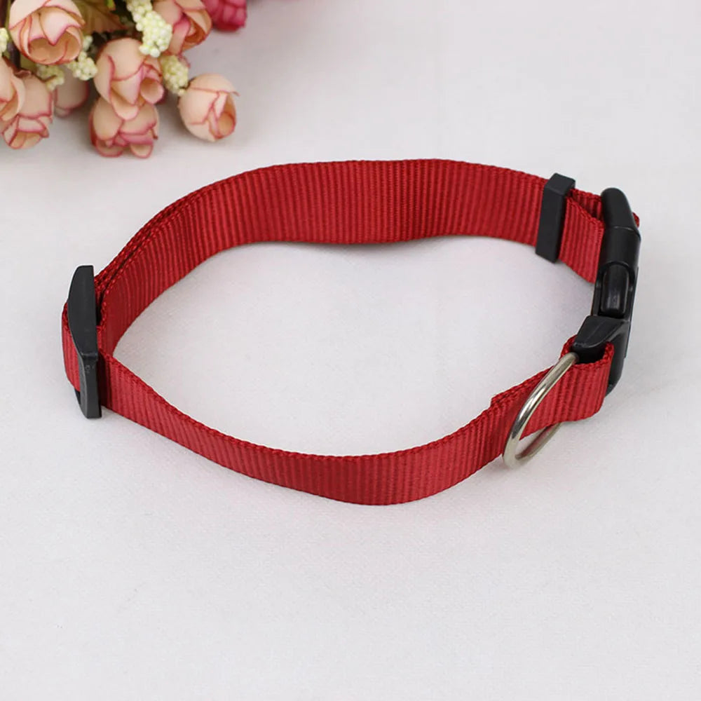 Soft Nylon Dog Collar Classic Adjustable Strong Pet Dog Collar with Quick Release Buckle for Small Medium Large Dogs Pet Product