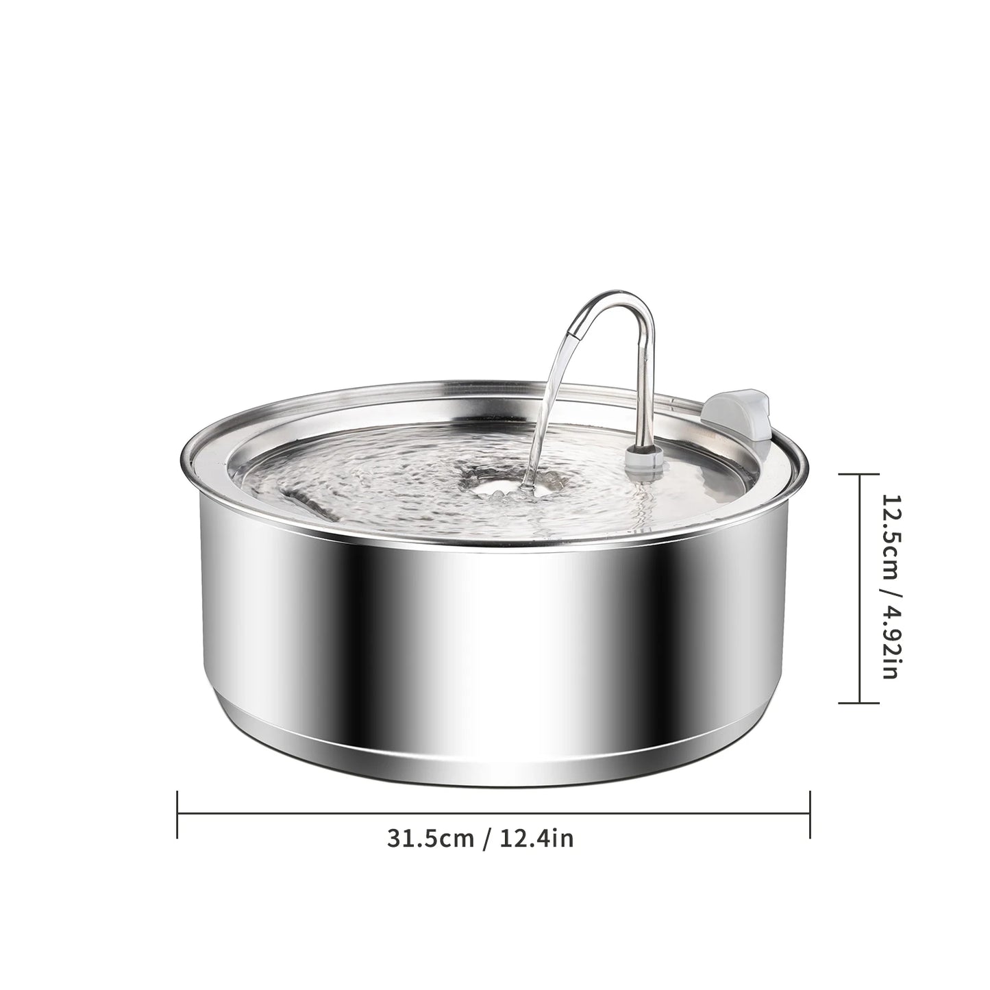 8L Large capacity stainless steel water dispenser with Sensor for dogs cats,Dog water fountain,Dog Cat Pet Water Feeder Bowl
