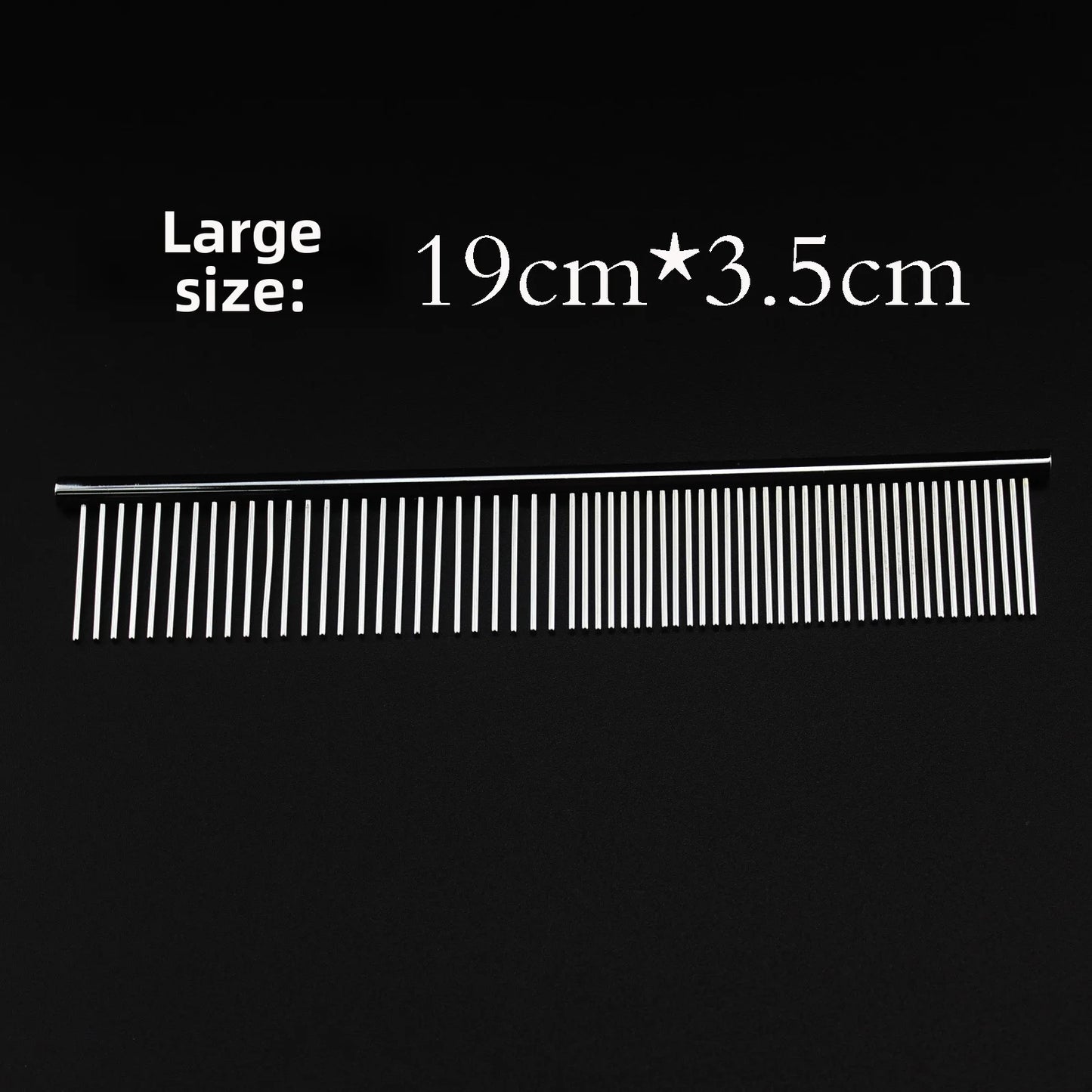 Stainless Steel Pet Grooming Comb Dog Comb Steel Comb Silver Cat Hair Removal Comb Double-sided Comb Pet Supplies Wholesale