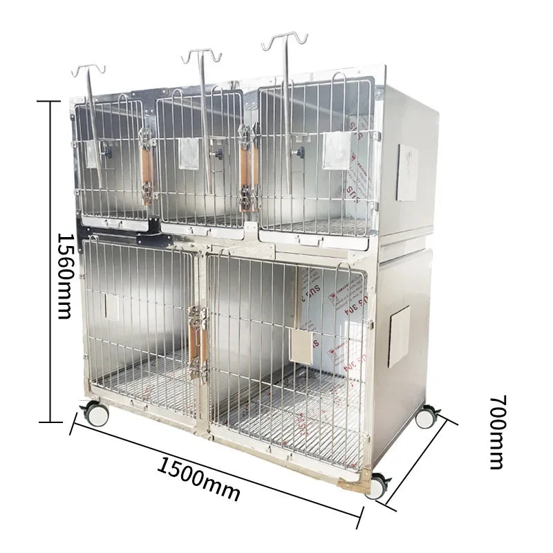 304 stainless steel dog cage multi-layer pet display cabinet display cage pet store foster cage pet hospital inpatient cag