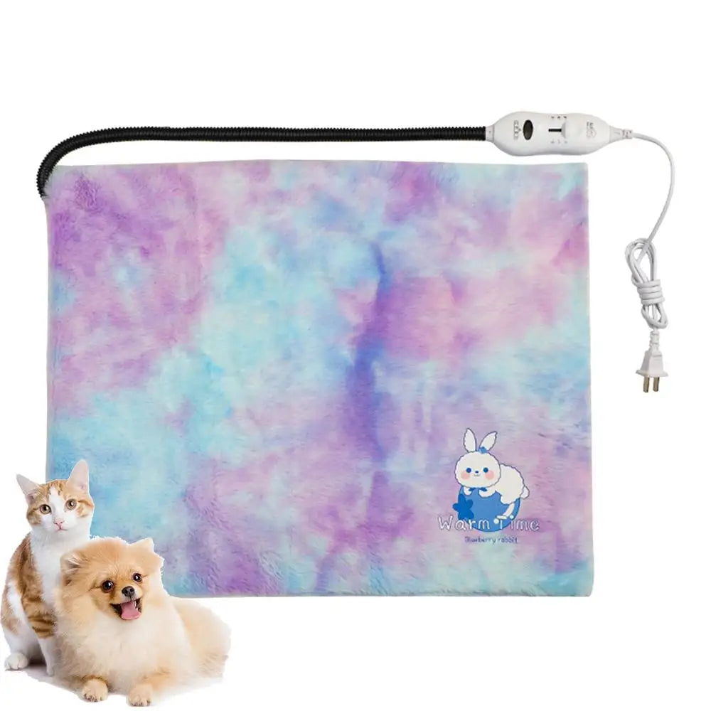 Pet Heating Pad Dog Warming Pad Non Slip Bottom Easy Clean Soft Cover Chew Resistant Heated Blanket For Dogs For Indoor Pet