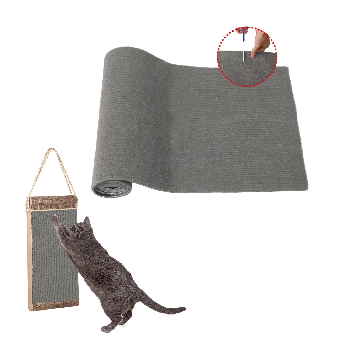 UXCELL Self-Adhesive Carpet Cats Scratch Board Wall Anti Cat Scratch Sofa Diy Cats Scratch Board Sofa Protection Paws Mat