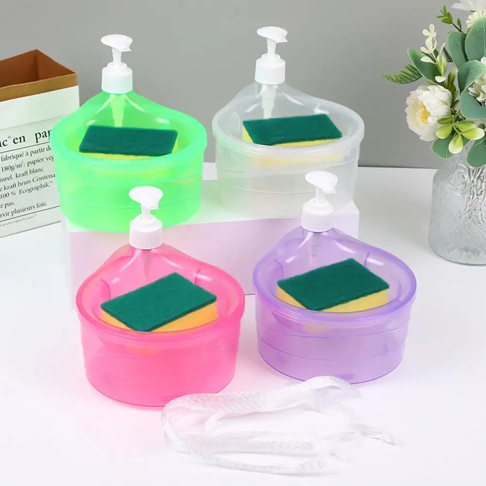 Kitchen Integrated Dishwashing Liquid Dish Towel Storage Press Box Soap Box Dishwashing Pot Soap Dispenser Storage Neat