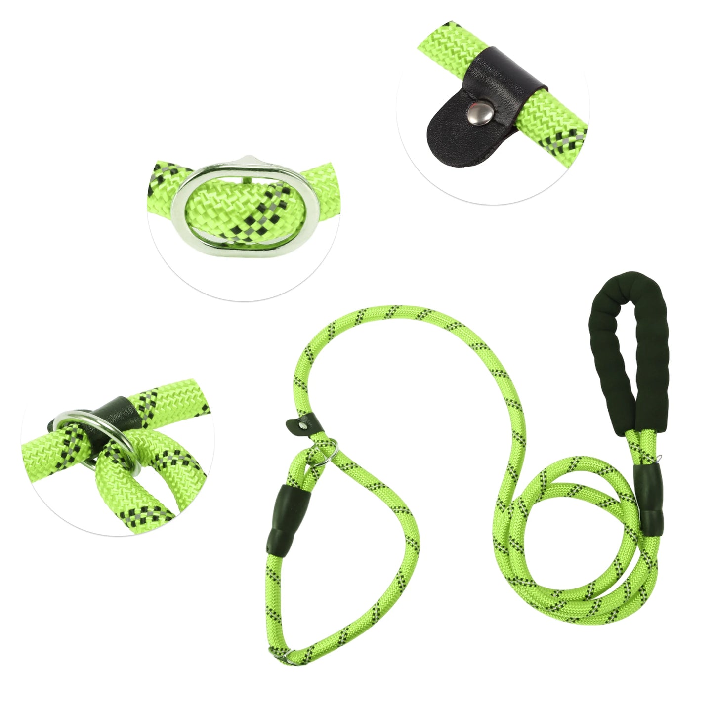 UXCELL Dog Leash Nylon Dog Leash Sponge Handle Reflective Rope for Small Medium Large Dogs Length 130cm 180cm Diameter 1.2cm