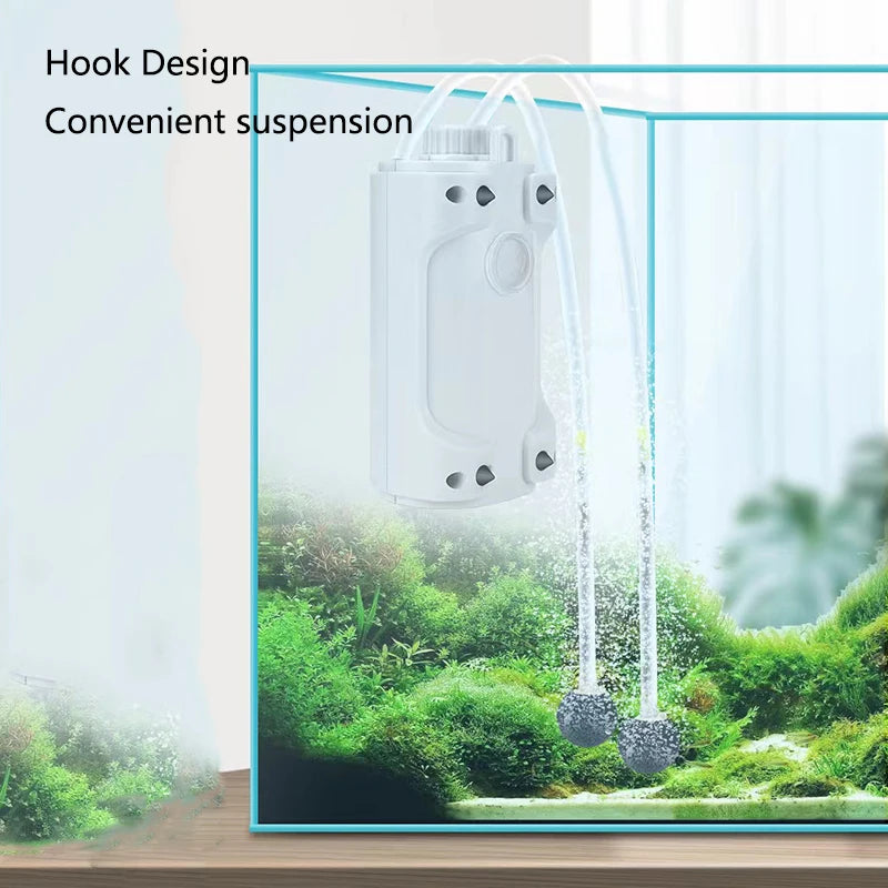 220V 3.5W 8W 12W Aquarium Air Pump Fish Tank Mini Air Compressor Oxygen Pump Aquarium Fish Tank Accessories Two Outputs Silent