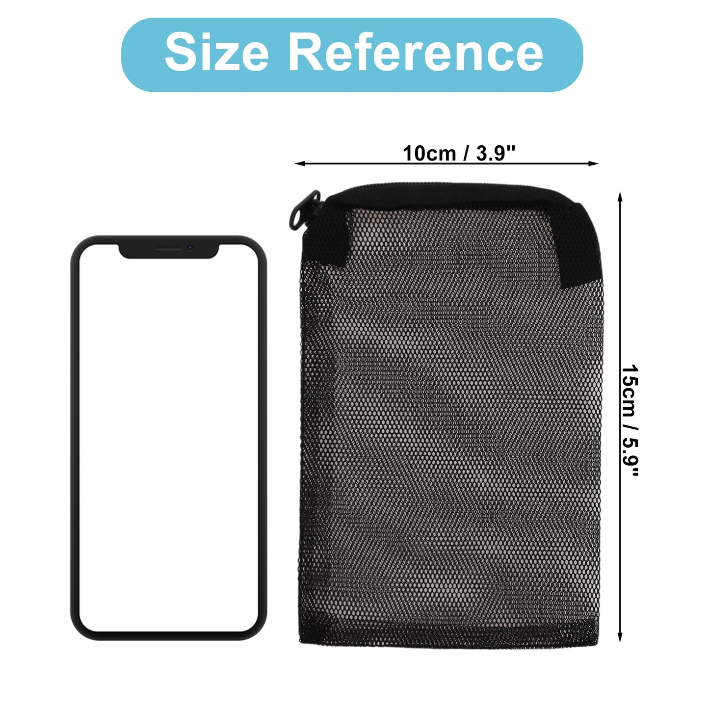 UXCELL Aquarium Filter Media Bags Fine Zipper Mesh Filter Bags for Fresh Saltwater Tanks Reusable Fish Tank Filter