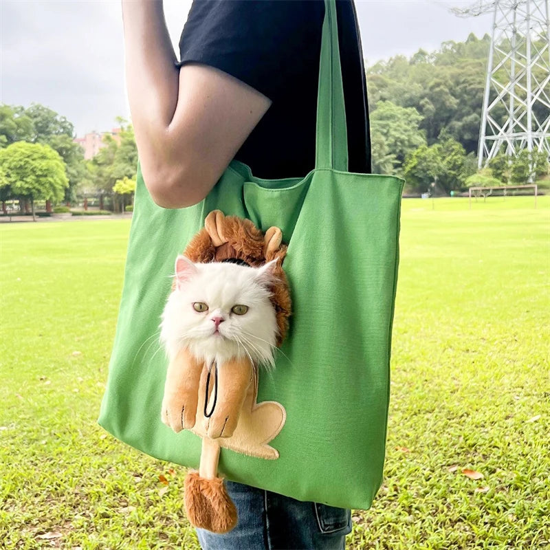 Outdoor Walking Pet Bag for Chihuahua Cartoon Animal Funny Medium Dog Accessories Travel Protective Adjustable Hole Handbags