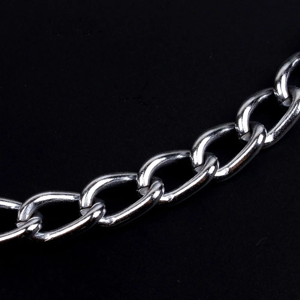 Heavy Duty Metal Chain Dog Leash Strong Control Chrome Plating Chain Outdoor Pet Puppy Traction Rope Anti Bite Iron Doggy Leash