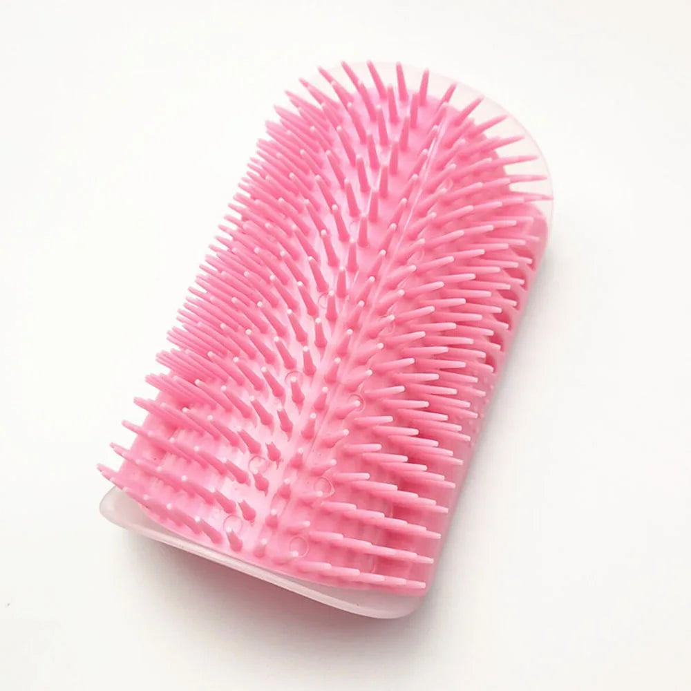 Pet Cat Brush Massage Device Hair Removal Comb Cat Toy Plastic Scratch Bristles Arch Massager Self Grooming Cat Corner Scratcher