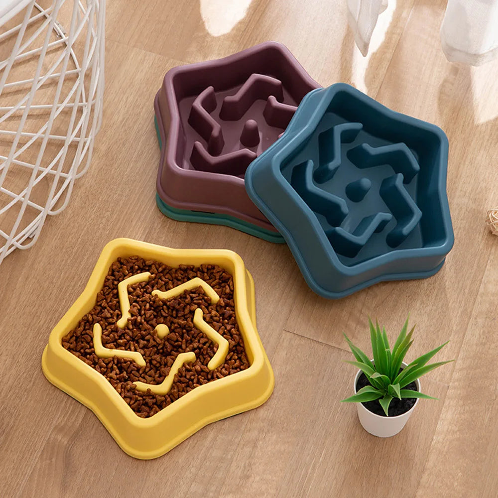 Dog Puppy Slow Feeder Bowl Non Slip Puzzle Bowl Anti-Gulping Dog Slower Food Feeding Dishes Pet Bowl for Large Medium Small Dogs