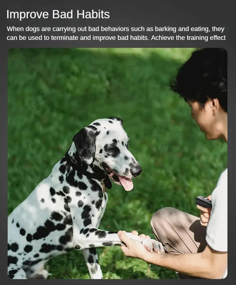 Ultrasonic Pet Dog Repeller Anti Barking Stop Bark Training Device Dog Training Repellents With USB Rechargeable Portable Remote