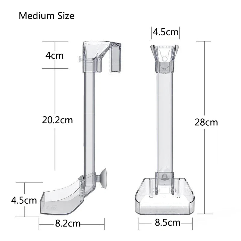 1Set Acrylic Aquarium Feeder Tube Dish Transparent Fish Tank Shrimp Snail Shrimp Food Feeder Bowl Aquarium Feeding Accessories