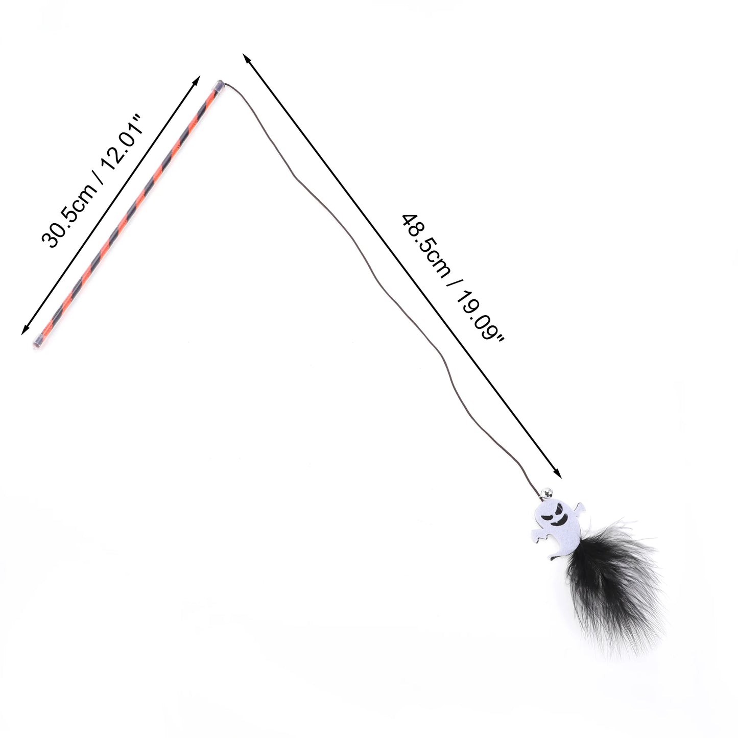 UXCELL 1 Pc Fashion Funny Cat Playing Rod Portable Spider Moon Halloween Toys Cat Playing Rod for Indoor