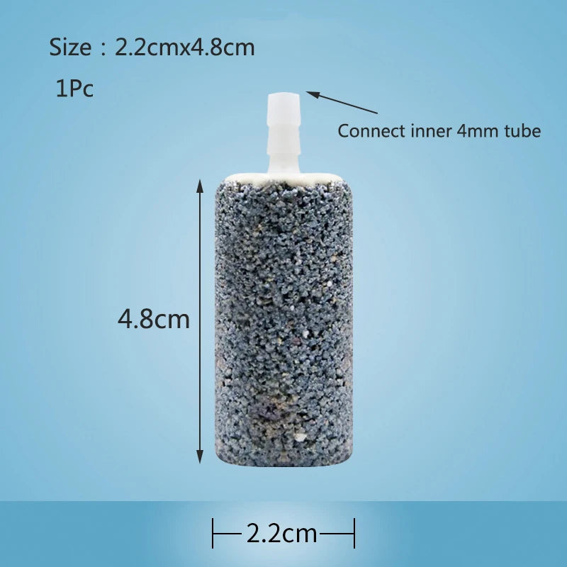 1pc Cylindrical Aquarium Air Bubble Stone Aerator for Aquarium Fish Tank Accessories Pump Hydroponic Oxygen Plate Mini Air Pump