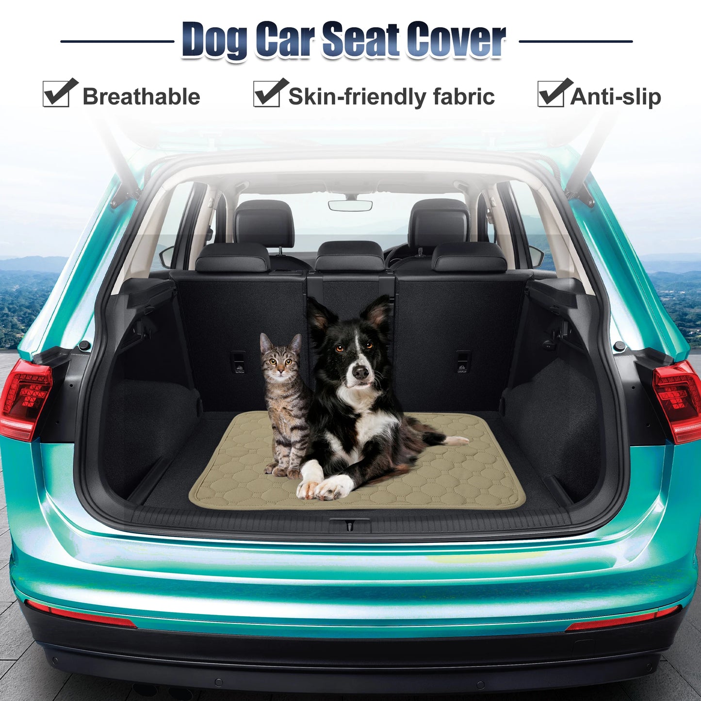 UXCELL 2 Pcs Universal Dog Car Seat Cover Cushion Waterproof Pet Travel SUV Truck Protection Dog Mats Car Safety Accessories