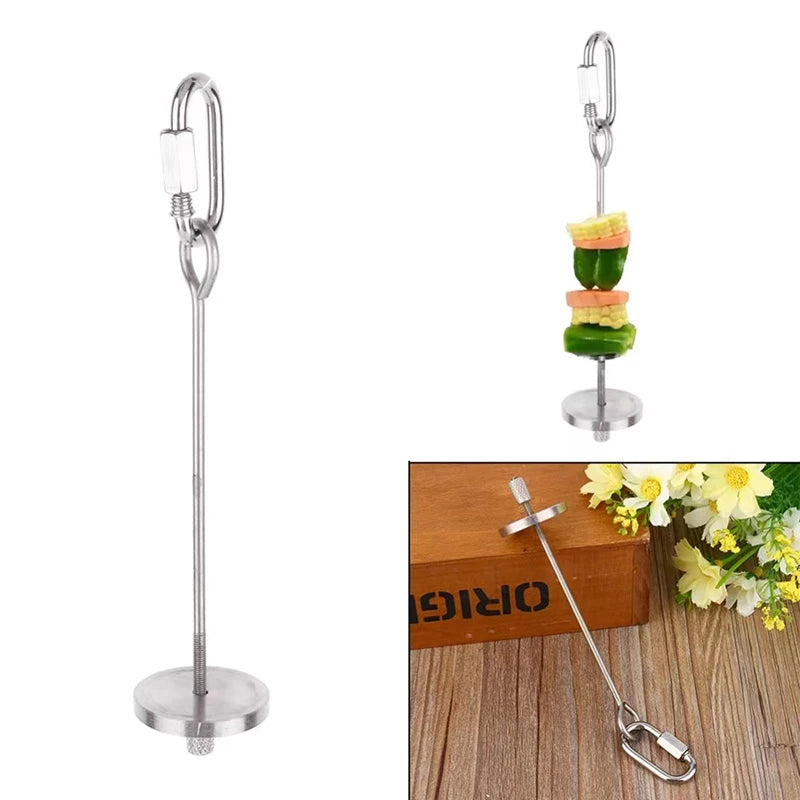 Stainless Steel Pet Parrot Feeder Fruit Corn Fork Toys Chicken Vegetables Holder Hang Cage Feeding Stick Feeder Accessories Pet