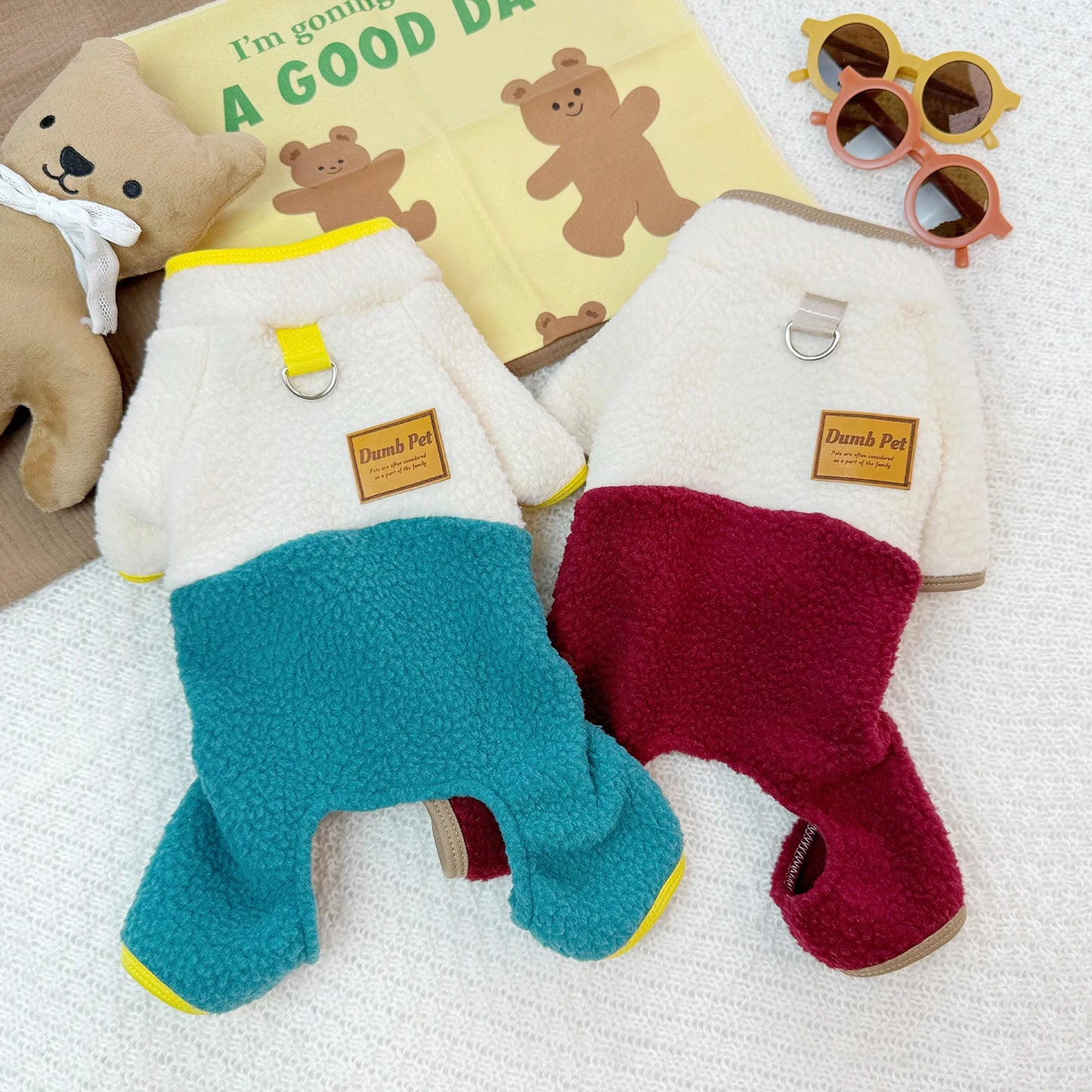 S-4XL Dog Pajamas for Small Medium Large Dogs, Thicken Warm Fleece Pajamas Dog Sweater Onesie Chiwawa Yorkie Dog Winter Clothes