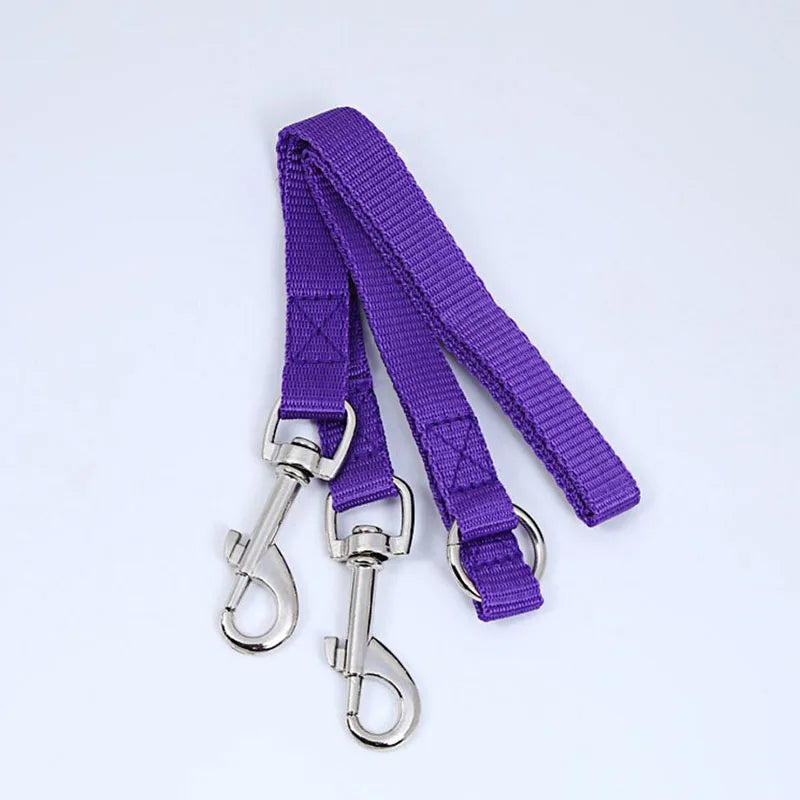 WALK 2 Two DOGS Leash Double Twin Lead Walking Leash Two Pets Cats Dual Couple Dog Leashes Nylon V Shape Leash Pet Accessories