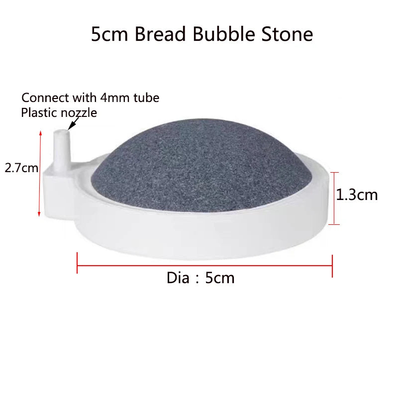 50/75/80/100mm Fish Tank Aquarium Air Stone Oxygen Aerator Increasing Air Bubble Pond Pump Hydroponic Oxygen Accessories