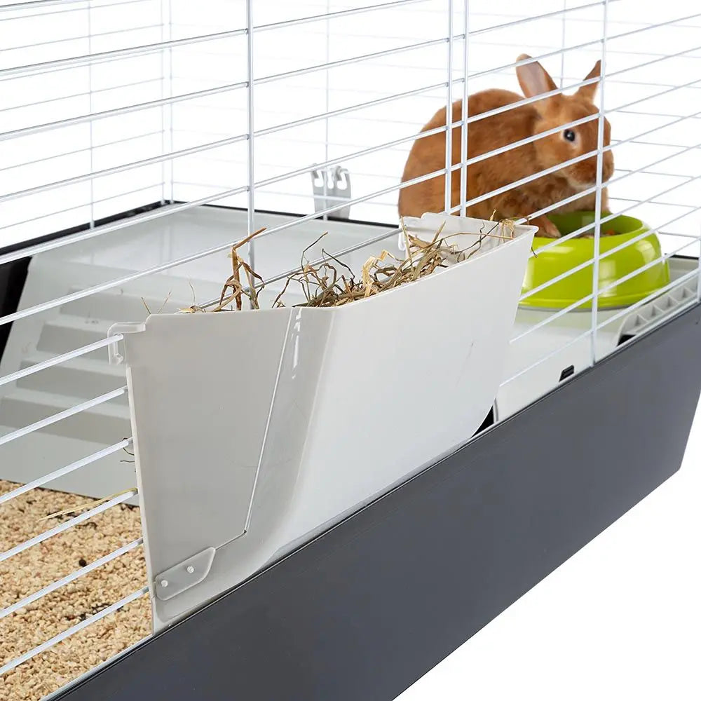 Rabbit Cage CASITA 120, Guinea Pigs Small Animals, Rounded Openable Roof, with Accessories