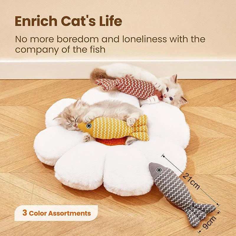 Cat Toy Catnip Fish Pet Chew Bite Toys For Cats Funny Interactive Soft Simulation Fish Kitten Training Playing Toy Cat Supplies