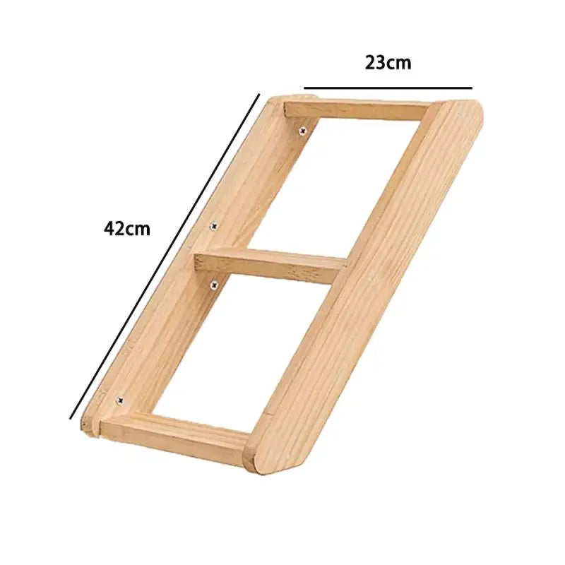 Cat Climbing Shelves Tree Tower Wall Mounted Furniture for Cats Jumping Platform Cat Scratching Post Ladder Solid Wooden Steps
