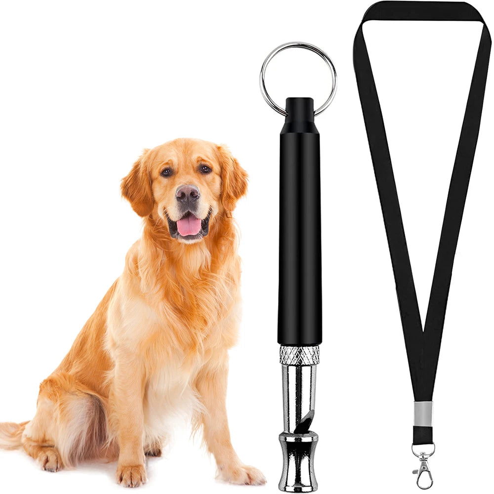 Dog Whistle to Stop Barking Neighbors Dog Adjustable Ultrasonic Silent Professional Recall Dog Training Whistles with Lanyard