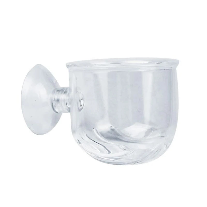 Acrylic Aquarium Feeder Hanging Fish Tank Mini Crystal Pot Polka Water Potted Planting Cylinder Cup Aquarium Decor Accessories