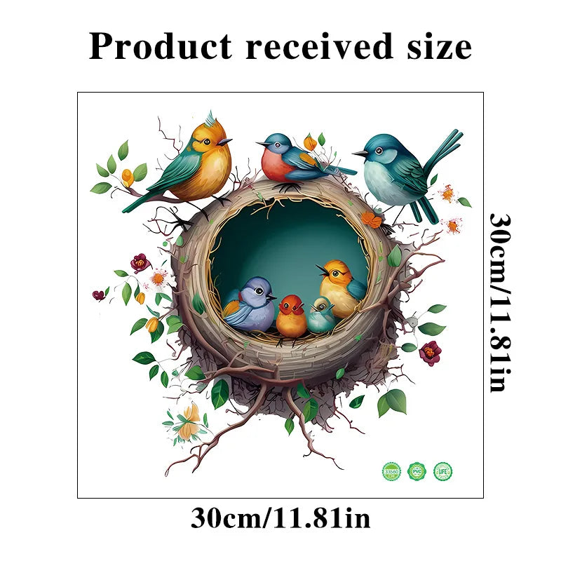 1pc Branch Bird Wall Stickers - Home Decor for Bedroom Living Room and Kindergarten