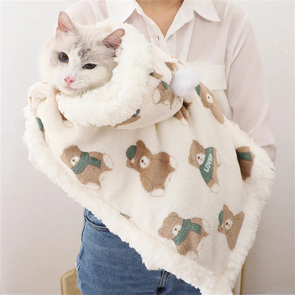 Sphynx Cat Sleeping Bag Cloak Winter Warm Pet Mat Blanket for Cats Gotas Kitten Sleeping Quilts mascotas Accessories Hood Pajama