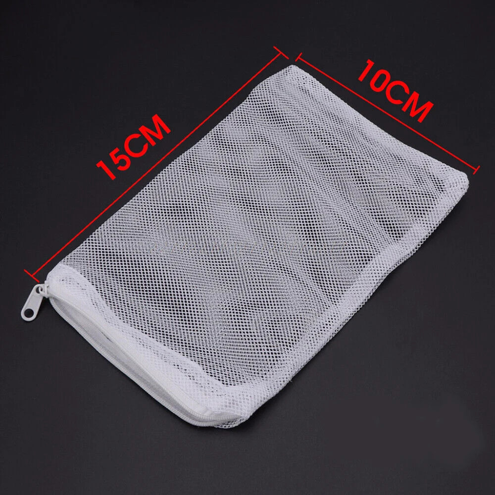 5/10Pcs Aquarium Filter Net Bags Reusable Fine Filter Media Bags With Zipper For Fresh Saltwater Tanks Aquarium Fish Tank Filter