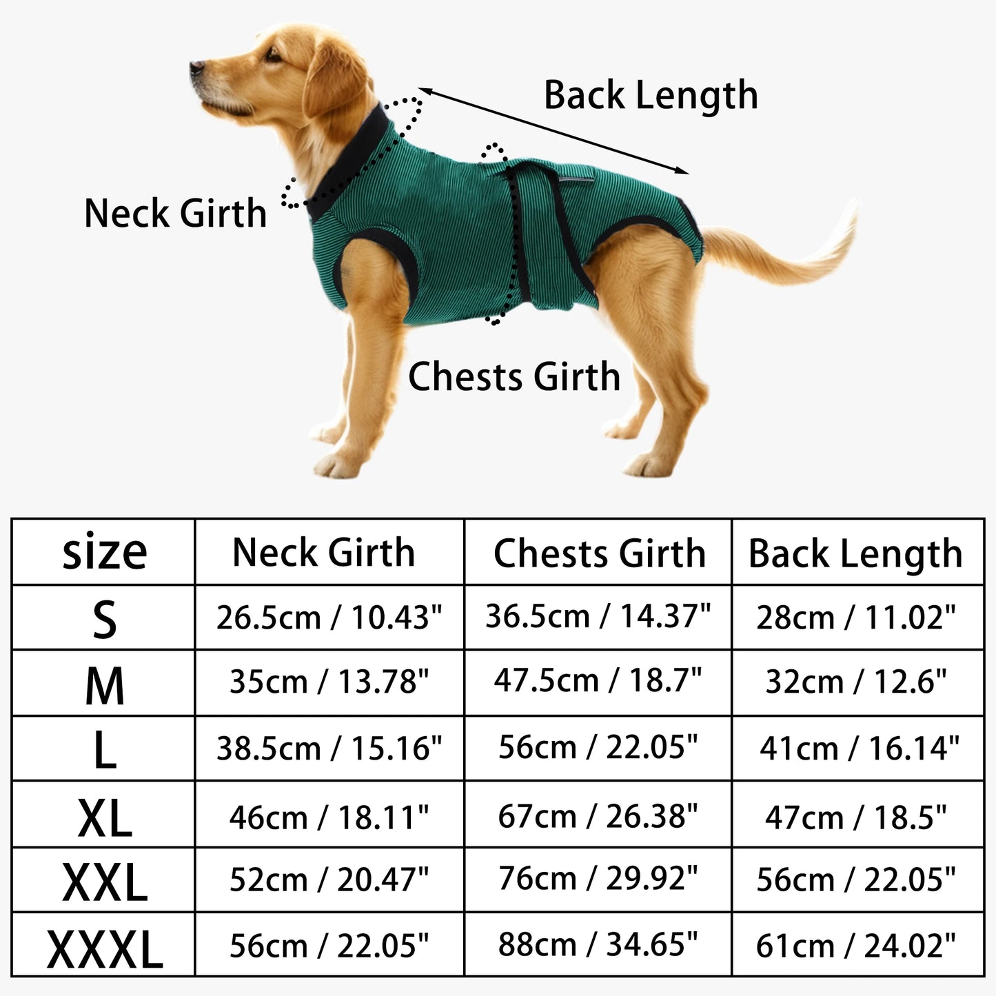 UXCELL Pet Recovery Suit Wound Protective Clothes for Dogs Cats After Weaning Pet Recovery Striped Shirt Surgical Clothing