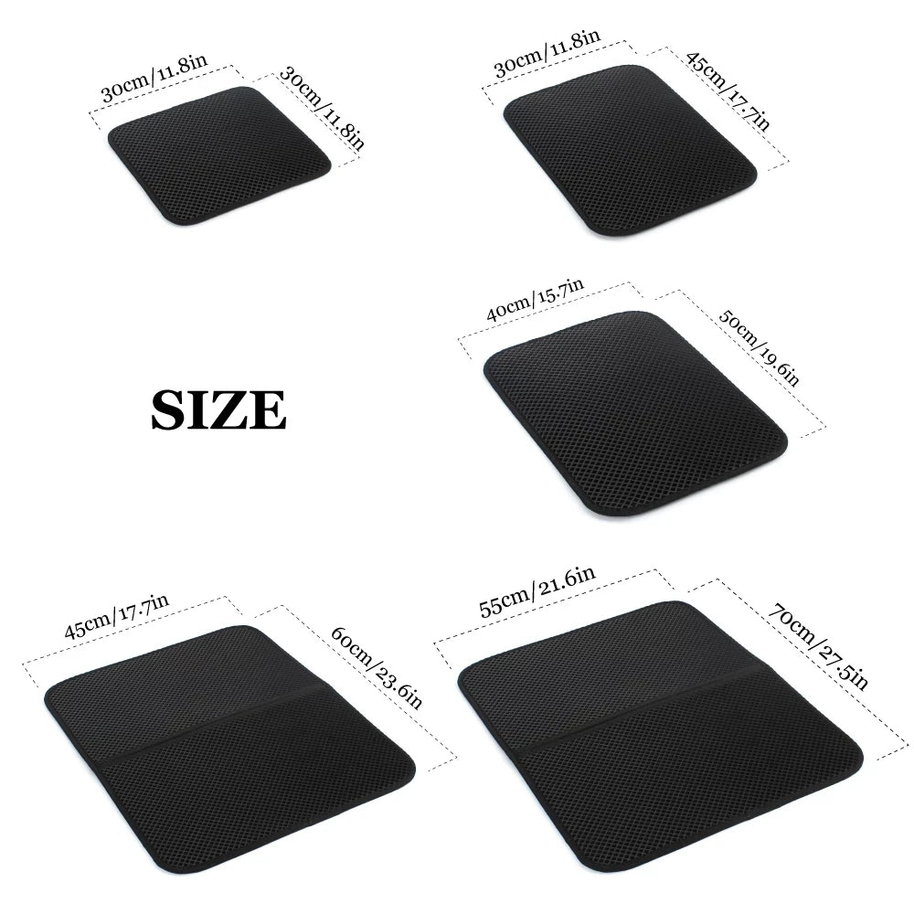 Pet Cat Litter Mat Waterproof Double Layer Pet Litter Box Mat Non-slip Sand Cat Pad Washable Bed Mat Clean Pad Products for Cat