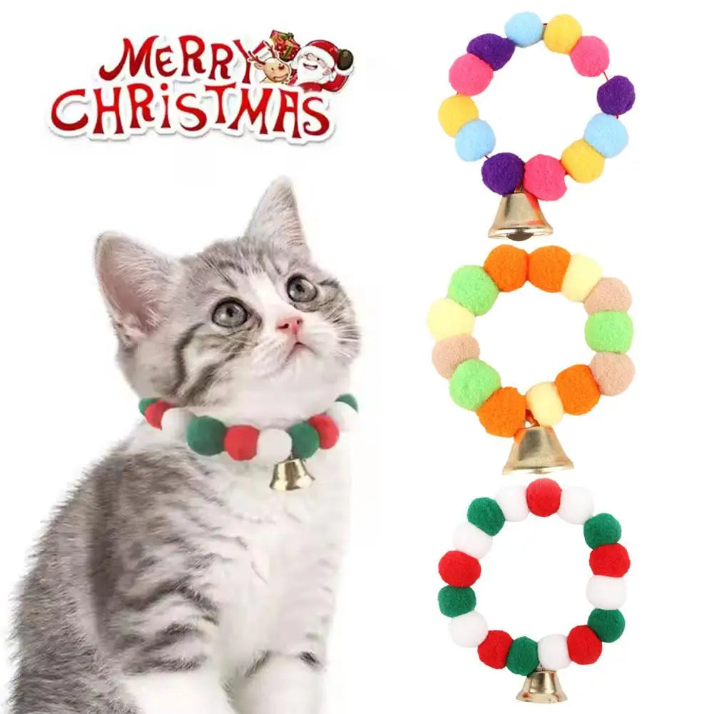 Cat Bell Collar Soft Kitten Collar Bell Fashion Pet Necklace Collar Pet Supplies For Birthday New Year Christmas Thanksgivi M6T0