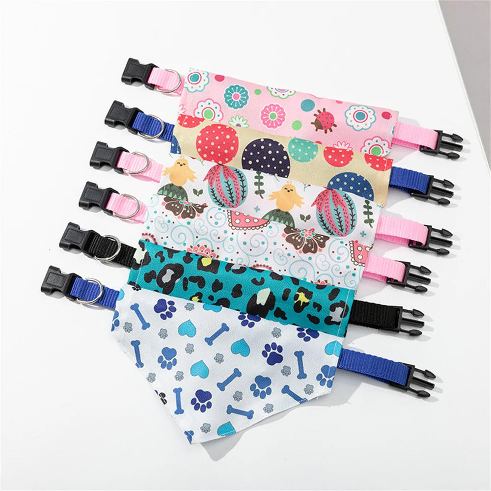 Sweet Print Puppy Dog Collar Bandana for Small Dogs Pet Cat Triangular Bandage Chihuahua Gota Bibs mascotas Grooming Accessories