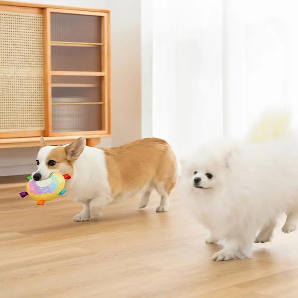 Squeaky Pet Toys Dog Plush Sound Chew Toys Bbiscuit Shape Animal Squeaky Dog Chewing Toy Plush Dog Toys Puppy Chewing Sound Toy