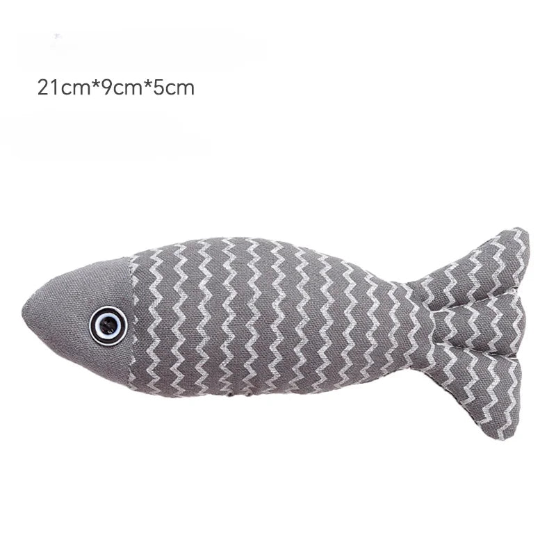 Teeth Grinding Catnip Toys Funny Interactive Plush Cat Toy Pet Kitten Chewing Vocal Toy Fish Bite Cat mint For Cats