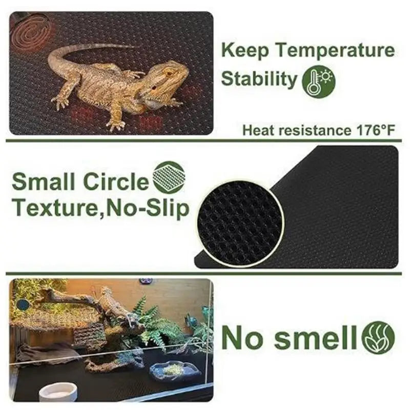 Reptile Carpet Anti-Slip Terrarium Liner Substrate Climbing Animals Breeding For Bearded Turtles Snakes Iguana Tortoises