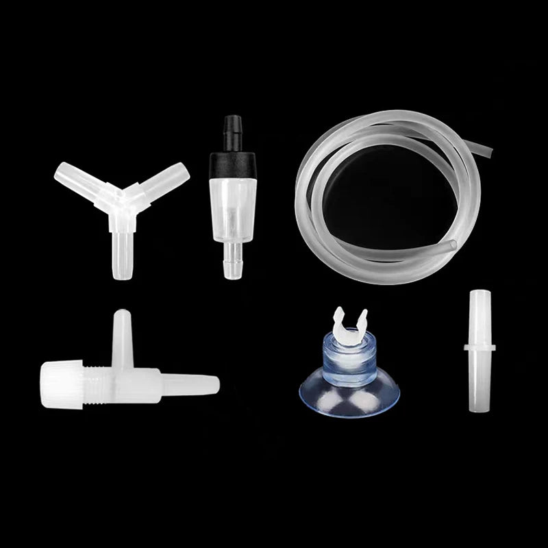 1Set Aquarium Oxygen Pump Hose Air Bubble Stone Plastic Connector Acessorios Fish Tank Air Pump Connector Control Valve Supplies