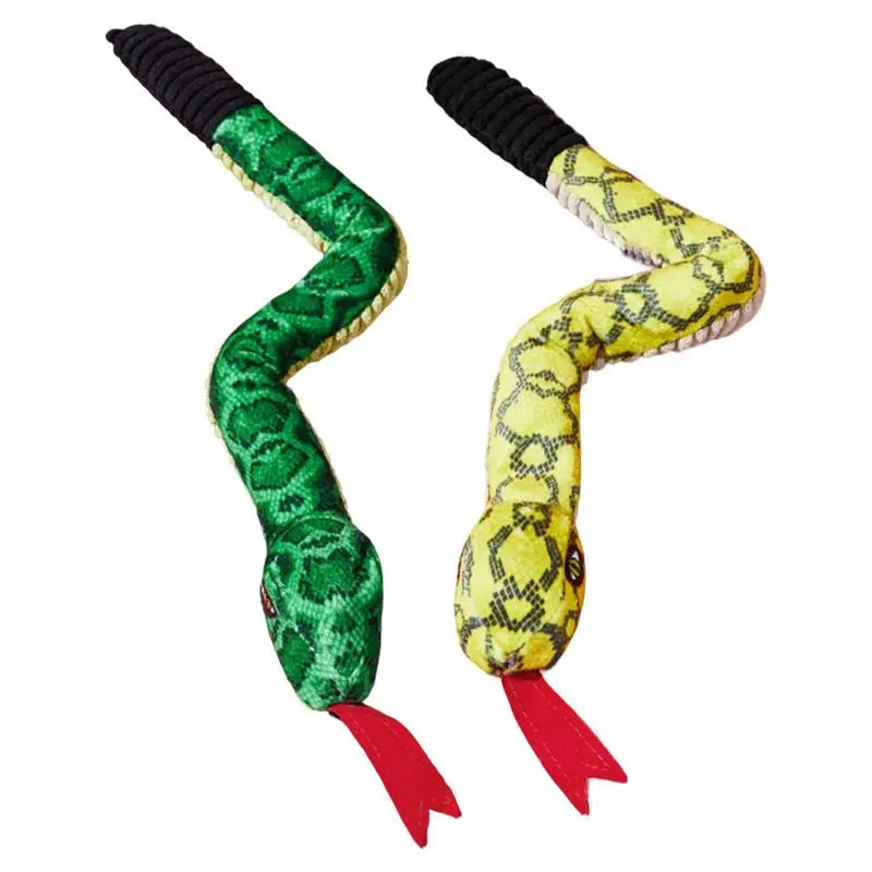Squeaky Snake Dog Toy Plush Cute Dog Chewing Toy Stuffed Animal Bite-resistant Sounding Paper Animals Chew Toy For Puppy Dogs