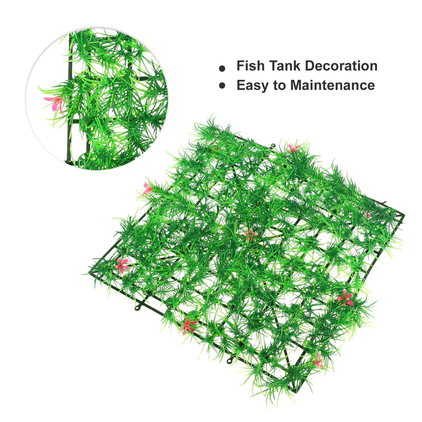 UXCELL 2 Pcs Aquarium Artificial Plastic Lawn Water Weeds Ornament Grass for Fish Tank Landscape Plants Decoration Accessories