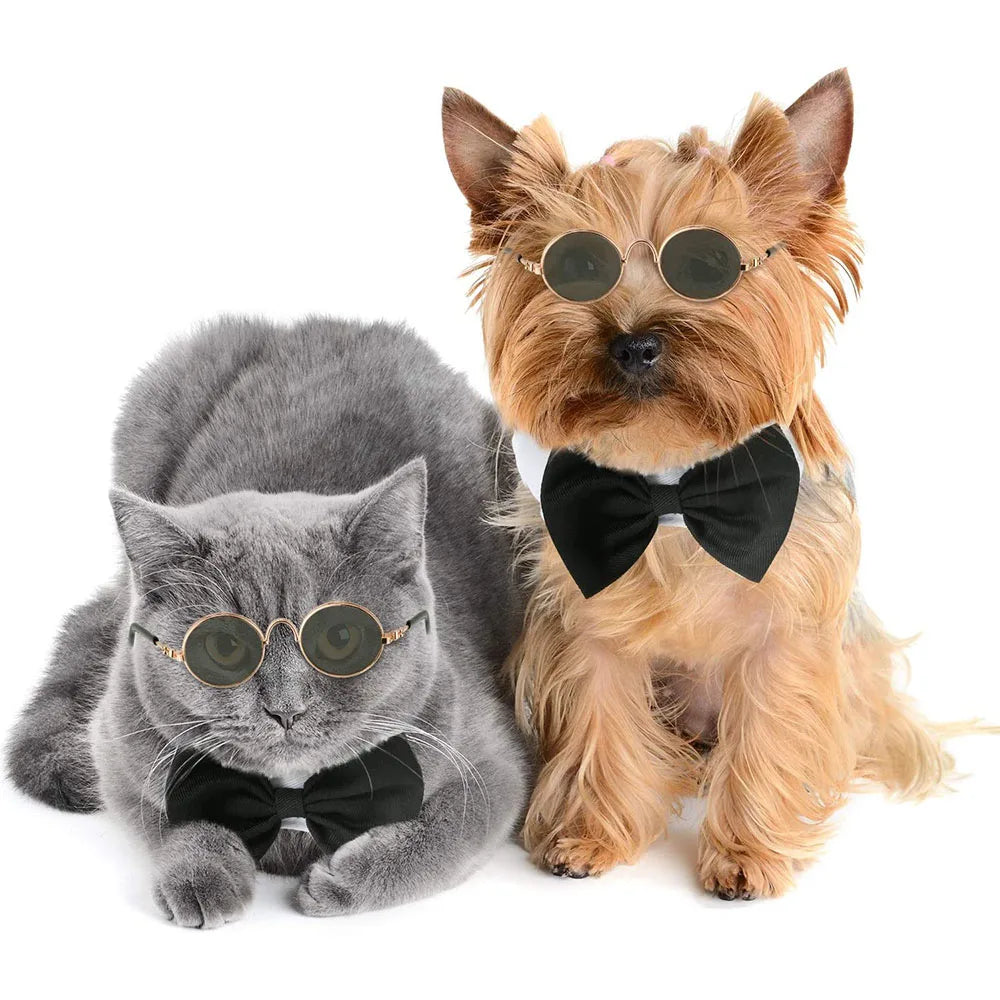 Pet Dog Cat Adjustable Bow Tie Collar Puppy Necktie Bowknot Bowtie Pet Cat Holiday Wedding Decoration Accessories for Small Dogs