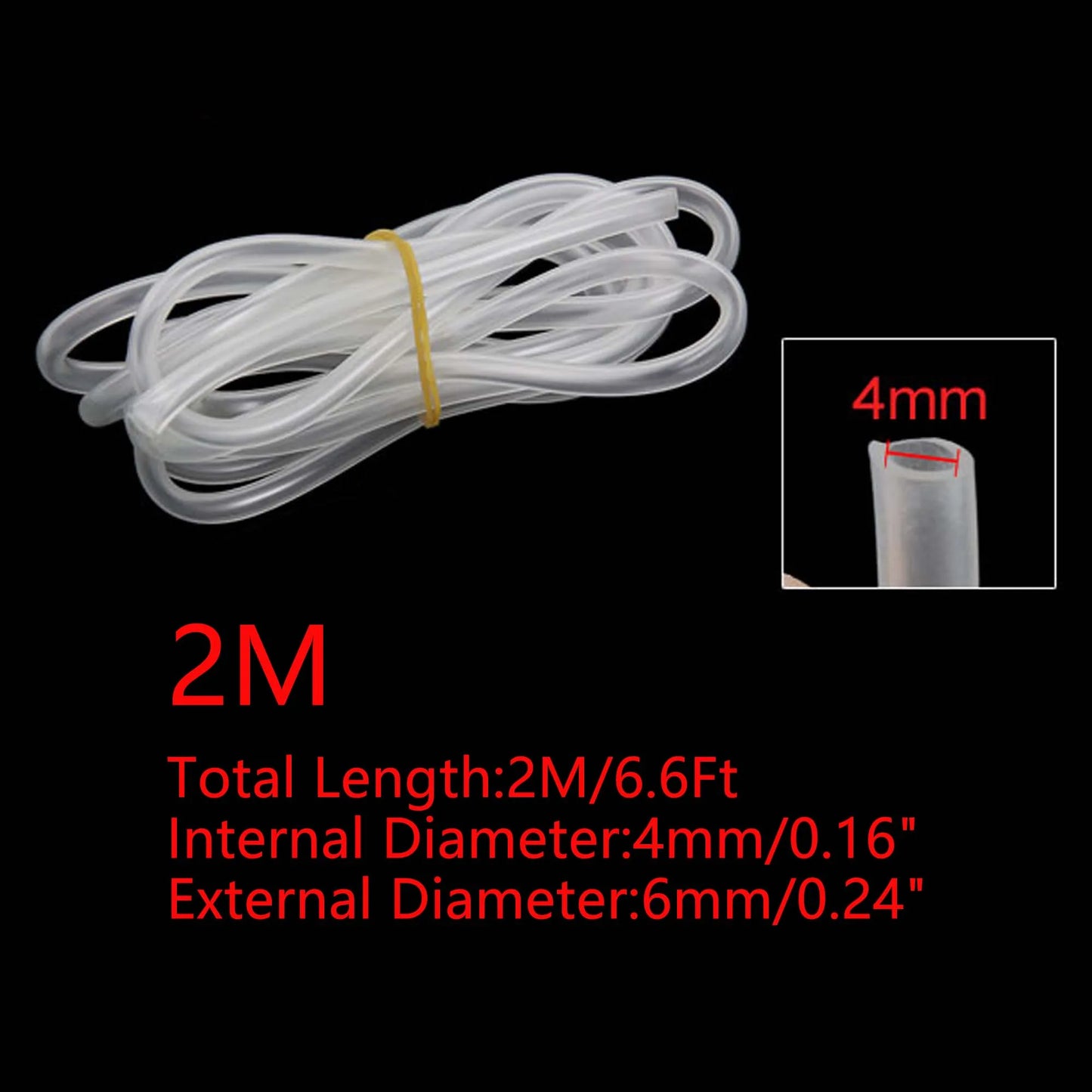 UXCELL Aquarium Silicone Tube Hose Connector ID 4mm Flexible Pipe Water Hose Connector Pump Parts Tools Fish Tank Accessories